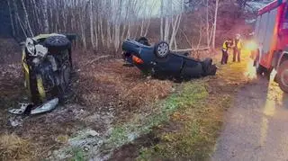 Wypadek w pobliżu miejscowości Zabraniec