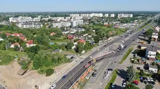 Ulica Modlińska w rejonie osiedla "Winnica"