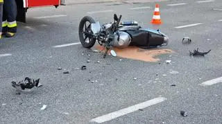 W wypadku ucierpiał motocyklista 