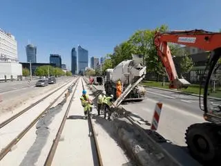 Budowa linii tramwajowej na Kasprzaka