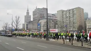 Protest rolników w centrum