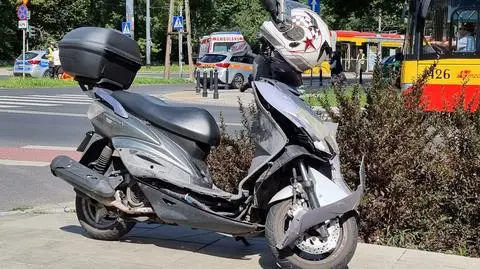 Zderzenie skuterzysty z tramwajem 