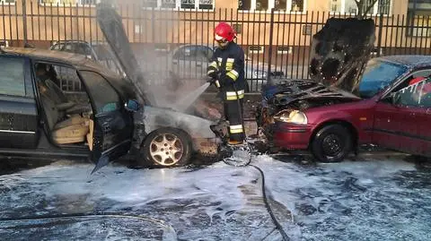 Honda zapaliła się od peugeota