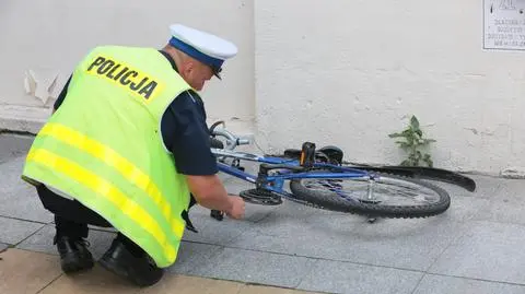 Potrącenie rowerzysty na Tamce