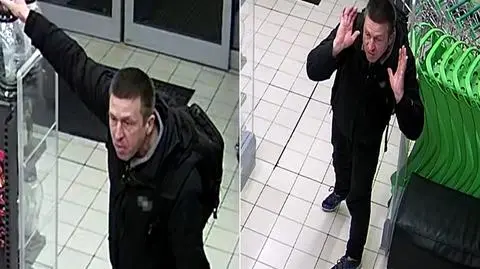 Ekspedientka została uderzona w twarz, sprawca uciekł. Policja publikuje zdjęcia z monitoringu