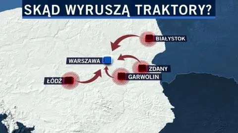 "Marsz gwiaździsty" na Warszawę. Tak przejadą rolnicy