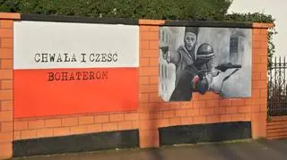 Zamalowali mural na ogrodzeniu osiedla