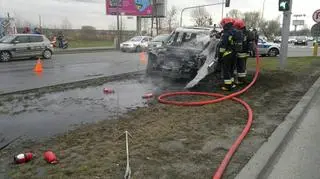 Land Rover doszczętnie spłonął