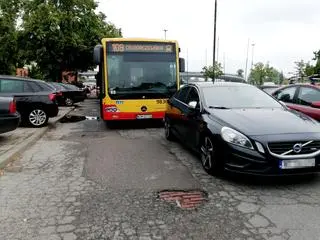 Volvo blokowało wjazd dla autobusów