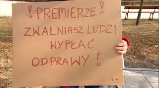 Protest przedsiębiorców przed KPRM