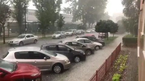 Deszcz, grad i burza w Warszawie. Zalane posesje, garaże i piwnice