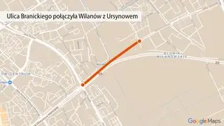 Ulica Branickiego połączyła Ursynów z Wilanowem