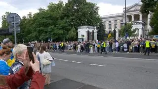 Protest przed Ambasadą Rosji 