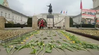 Tulipany przed Pałacem Prezydenckim