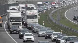 Ogromny korek na autostradzie A2