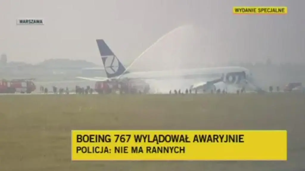 Akcja straży lotniczej, film. TVN24