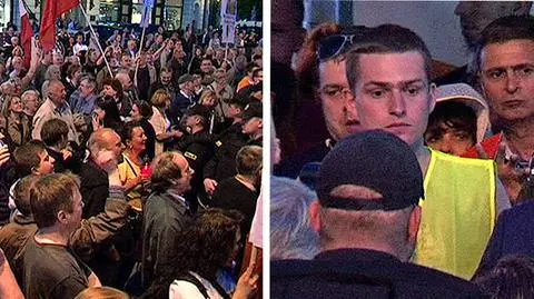 Wojna na okrzyki przed Pałacem Prezydenckim