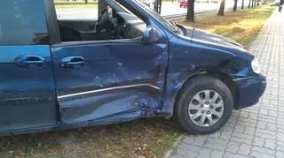 Kia zderzyła się z mitsubishi