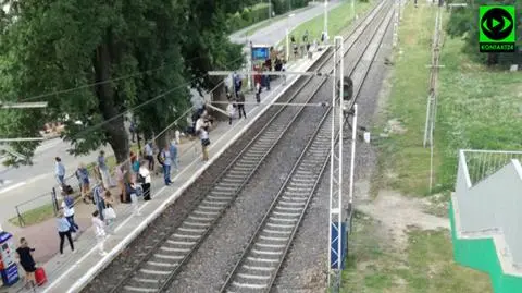 Uszkodzona sieć trakcyjna, pociągi kursowały wahadłowo