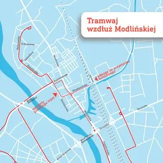 Tramwaj wzdłuż Modlińskiej