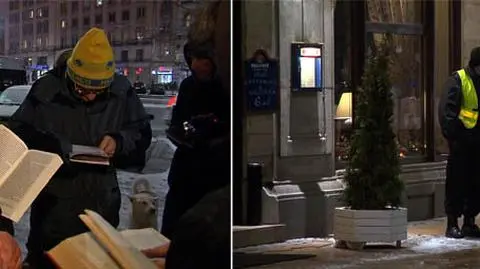 Zamiast zająć bar, czytali książki pod okiem policji