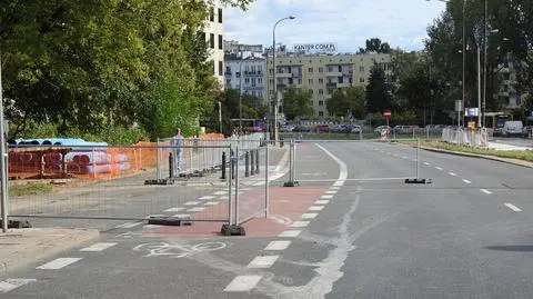 Zamknięta droga rowerowa na Spacerowej