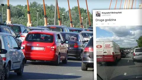 Nawet dwie godziny w korku. Paraliż po wypadku na moście