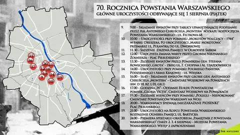 W tych miejscach Warszawa uczci powstańców