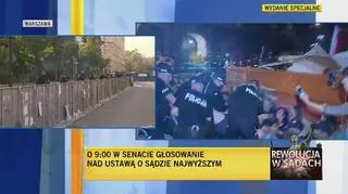 Policja usunęła część demonstrantów siłą