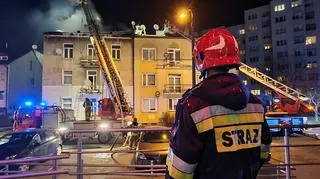 Pożar budynku przy ulicy ks. Piotra Skargi