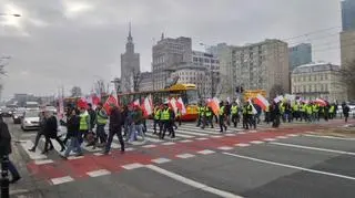 Protest rolników w centrum