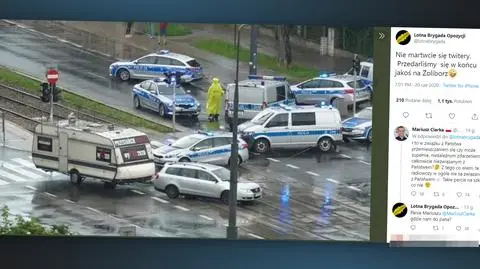 Osiem radiowozów w okolicy domu Jarosława Kaczyńskiego. Policja tłumaczy, dlaczego blokowały ulicę