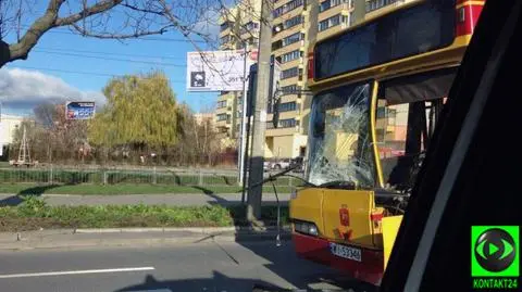 Kierowca autobusu nie wyhamował. Pasażer trafił do szpitala