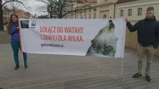 Akcja "Zawyj dla wilka" na Skwerze Hoovera