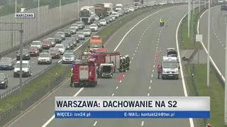 Zamknęli jezdnię w kierunku Puławskiej