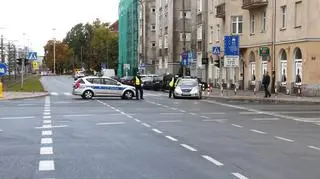 Policja zablokowała ulicę Grójecką