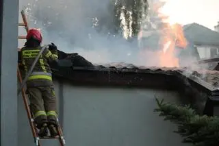 Pożar domu w Józefosławiu