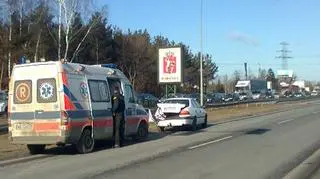 Kierowca toyoty trafił do szpitala
fot. TVN Warszawa/Dawid Krysztofiński