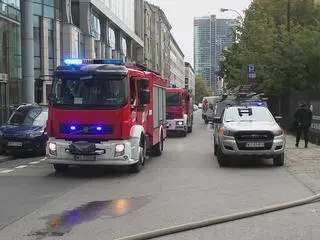 Pożar w centrum handlowym przy Towarowej