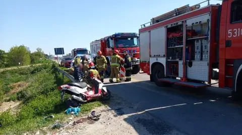 Jechali skuterem, zderzyli się z autem. On był pijany, ona trafiła do szpitala