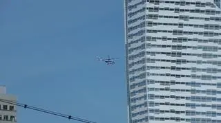 Helikopter nad Warszawą