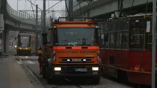 Awaria tramwajowa na rondzie Starzyńskiego