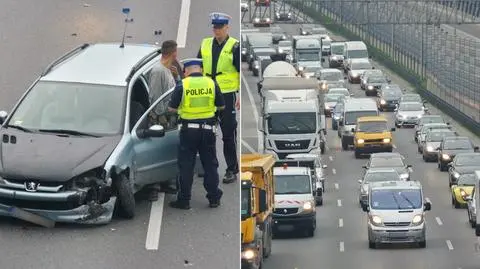 Urwał koło na S8. Utrudnienia