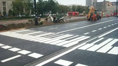 Chopinowską zebrę zamalują z początkiem wiosny