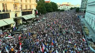 Protest na Krakowskim Przedmieściu