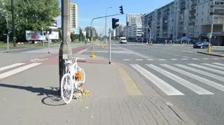 Biały duch roweru na miejscu tragedii