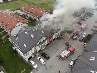 Pożar w Mysiadle koło Piaseczna