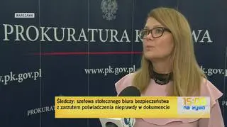 Prokuratura o zarzutach dla szefowej biura