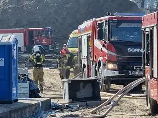 Pożar na budowie Muzeum Bitwy Warszawskiej