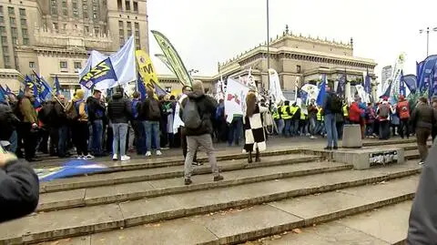 Manifestacja w centrum Warszawy 